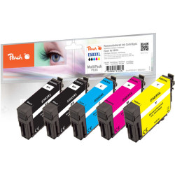 Peach PI200-971 tintes kārtridžs 5 pcs Saderība Augsta (XL) produktivitāte Melns, Tirkīzzils, Fuksīns, Dzeltens