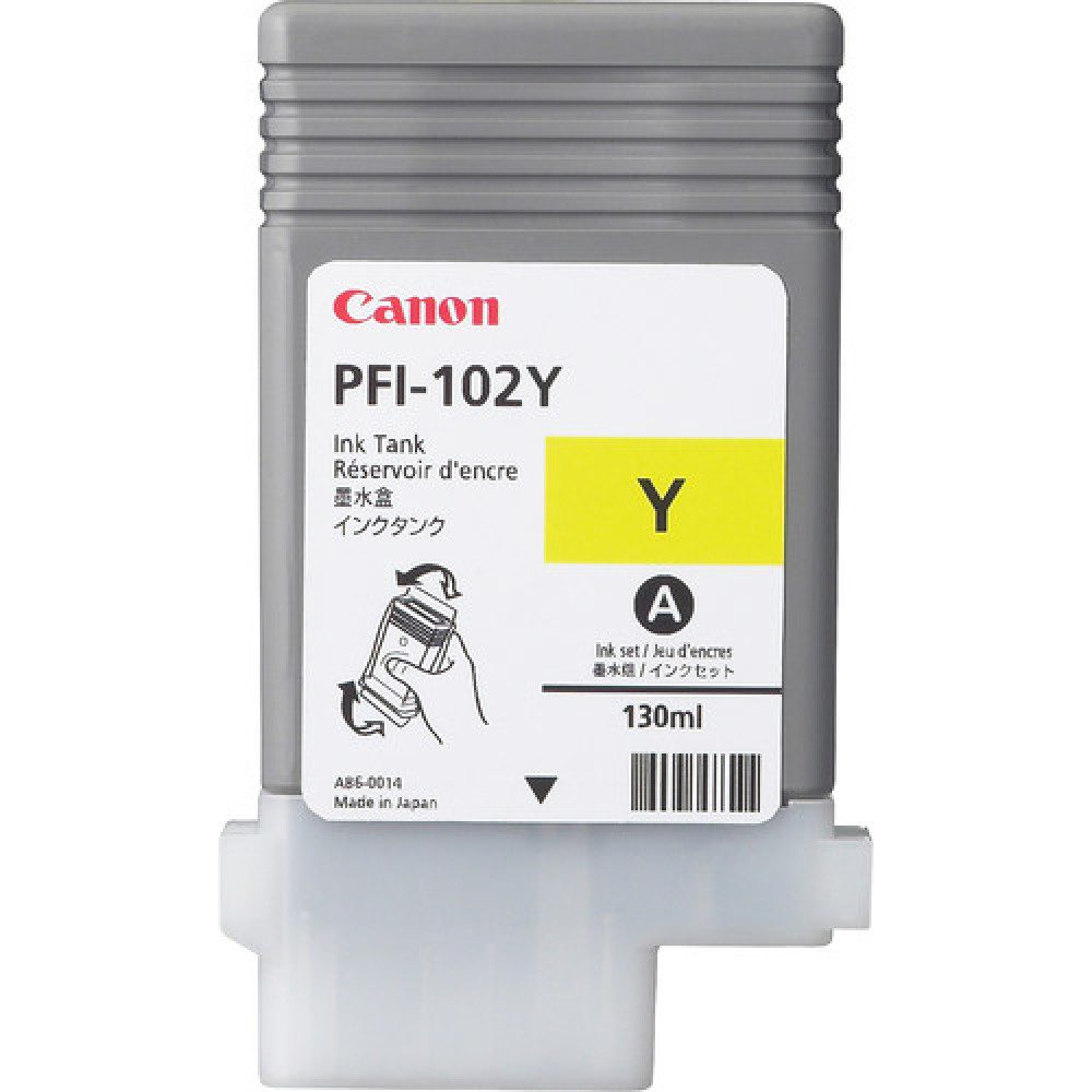 Canon PFI-102Y tintes kārtridžs Oriģināls Dzeltens