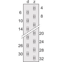 Schroff Connector Type H, EN 60603, DIN 41612, Male, 15 Contacts, Pin Length 2.9 mm