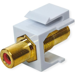 Value RCA Keystone Coupler, Plastic, red