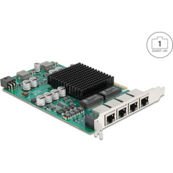 Delock PCI Express x4 Network Card Gigabit LAN 4 x RJ45 with PoE+ i350