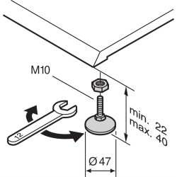 Schroff Labrack Adjustable Feet