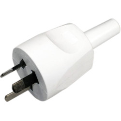 Bachmann earthing contact plug, Australia 10A/250V, white
