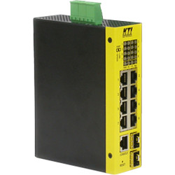 Kti Networks KTI KGS-1060 10-Port Industrial Gigabit Switch DIN Rail, 8x RJ45, 2x 100/1000SFP