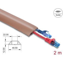 Delock Cable Duct PVC flexible 50 x 14 mm - length 2 m brown