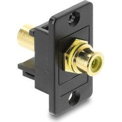 Delock Panel Mount RCA female RCA gold plated female yellow / black