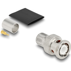 Delock BNC plug for crimping LMR 400 with matching shrink tube