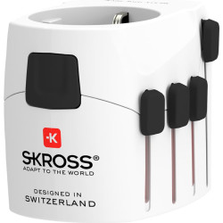 Skross PRO AC30PD White Retail World Reiseadapter, Weltweit
