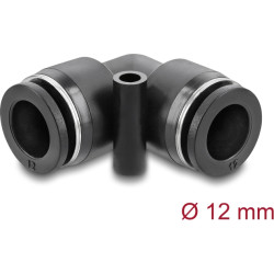 Delock Pneumatic Connector 12 mm with mounting hole 90° angled