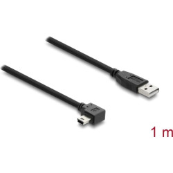 Delock USB 2.0 Cable Type-A male to Type Mini-B male right angled 1 m