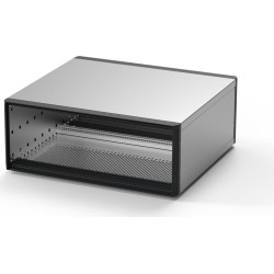 Schroff RatiopacPRO, Complete Case, Desktop, Retrofittable Shielding, Front Trim, 3 U, 28 HP, 255 mm