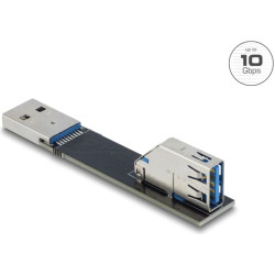 Delock USB 10 Gbps Adapter USB Type-A female to male rotated 90° upwards