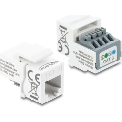 Delock Keystone Module RJ11 jack to terminal block 4 pin white