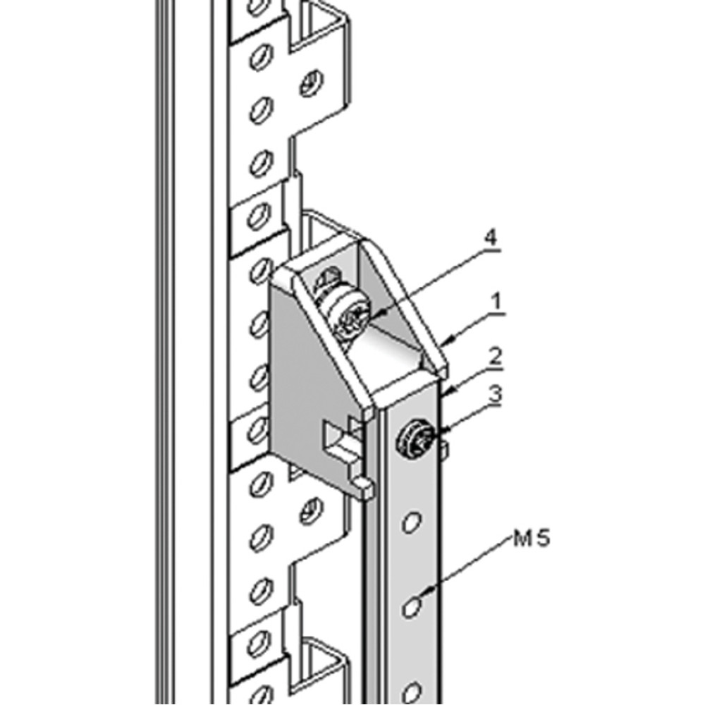 Schroff Grounding/Grounding Busbar Kit for Ring Terminations, 1900 mm, 43 U