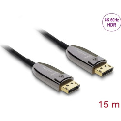 Delock Active Optical Cable DisplayPort 2.1 8K 60 Hz 40 Gbps 15 m