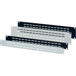Schroff 19" Front Panel, Vented, 3 U, 2.5 mm, Al, RAL 7021