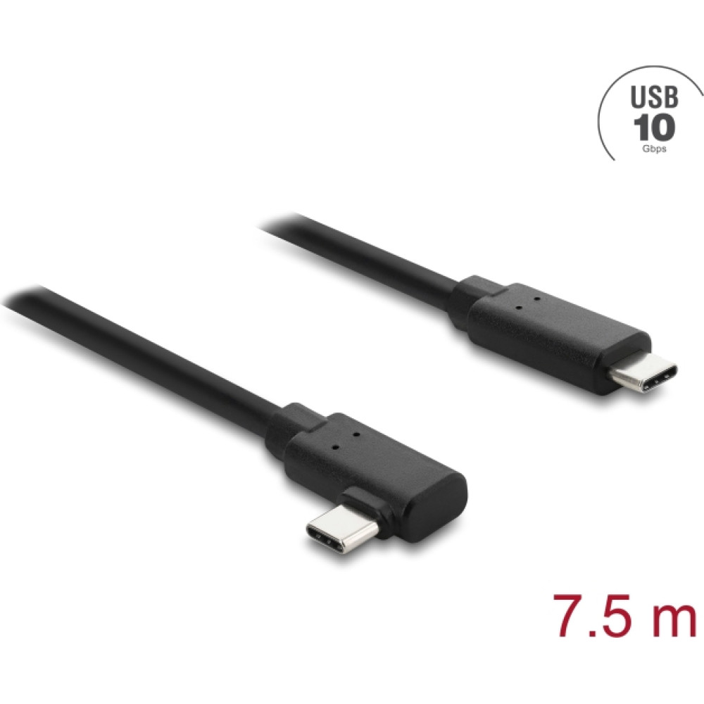 Delock Active Optical Cable USB 10 Gbps USB Type-C&trade; male to male angled 7.5 m