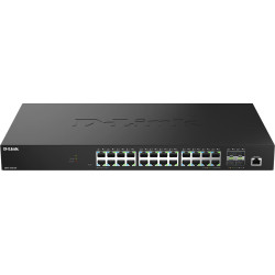 D-Link DMS-1250-28/E tīkla pārslēgs Vadīts L2 2.5G Ethernet (100/1000/2500) Melns