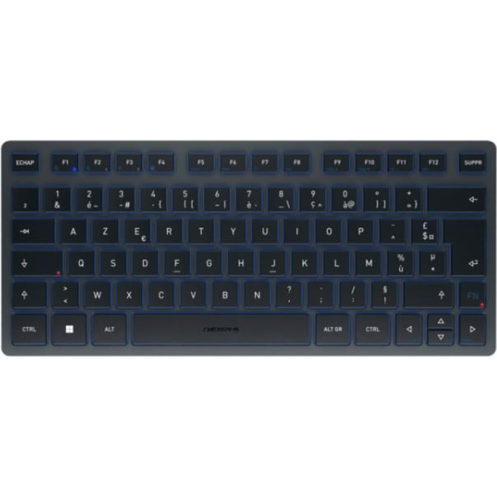 Cherry KW 7100 MINI BT tastatūra Universāls Bluetooth sistēma AZERTY Franču Zils