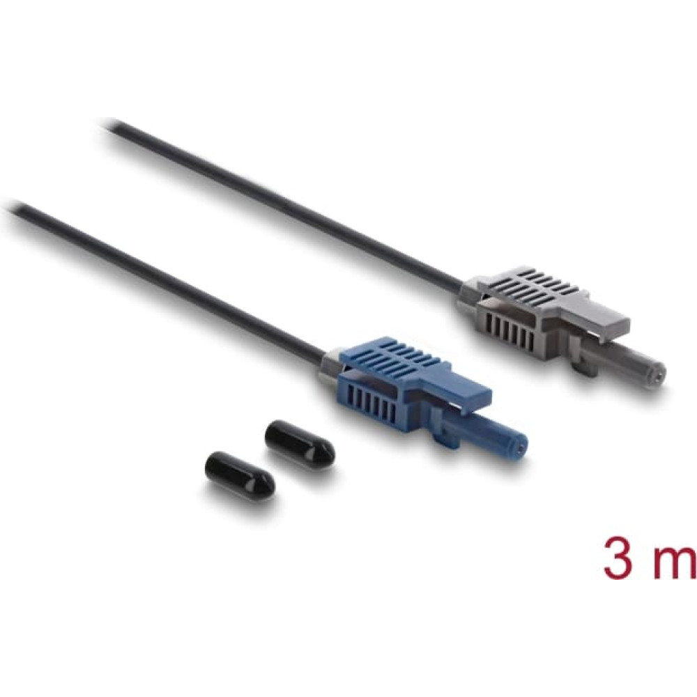 Delock Fibre Optic Plastic POF Cable HFBR 4503-4513Z Simplex male to Simplex male 3 m
