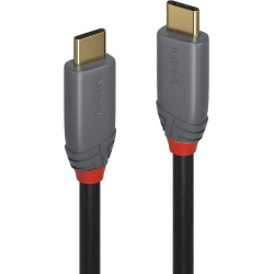 Lindy 3m USB 3.2  Type C to C Cable, 10Gbps, 100W PD, Anthra Line