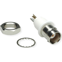 Teleg&auml;rtner Karl G&auml;rtner  TELEG&Auml;RTNER BNC Bulkhead Socket, insulated with white insulating flange