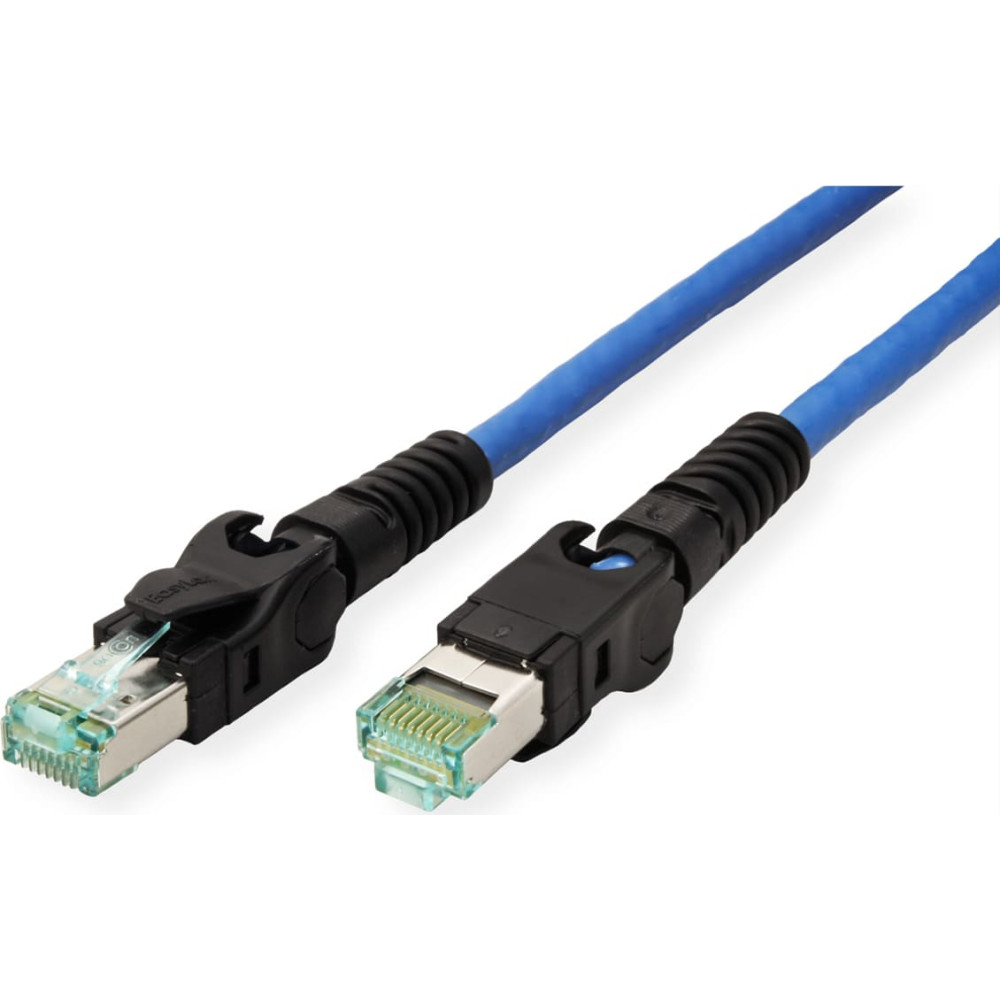 Easylan VarioBoot Patch cable Cat.6A, S/FTP, blue, 1 m