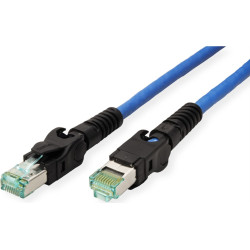 Easylan VarioBoot Patch cable Cat.6A, S/FTP, blue, 1 m
