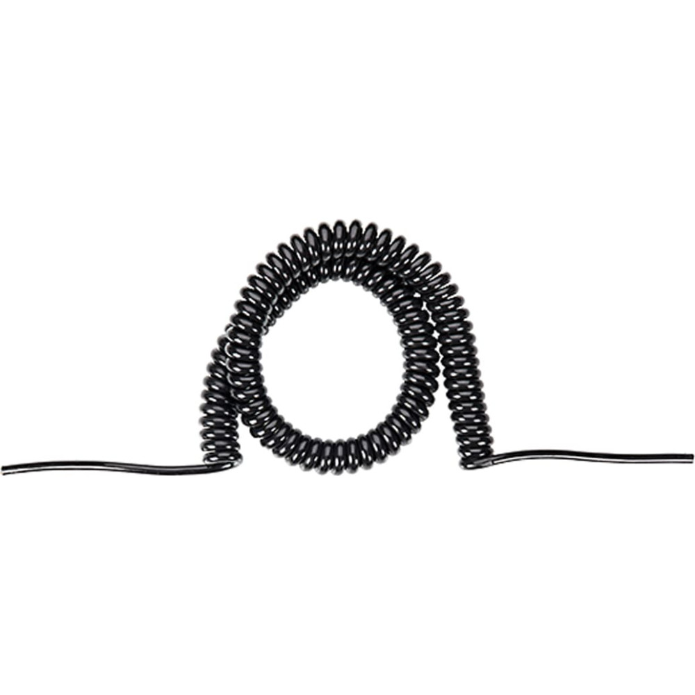 Bachmann Wendelleitung 0,5m-2m sw 0,2m gerade, H05VV-F 3G1,5mm&sup2;, glatt geschnitten