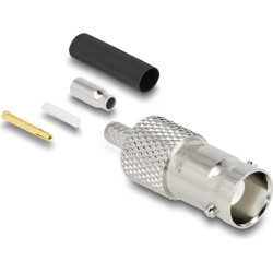 Delock BNC jack for crimping RG-174 / RG-316 with matching shrink tube