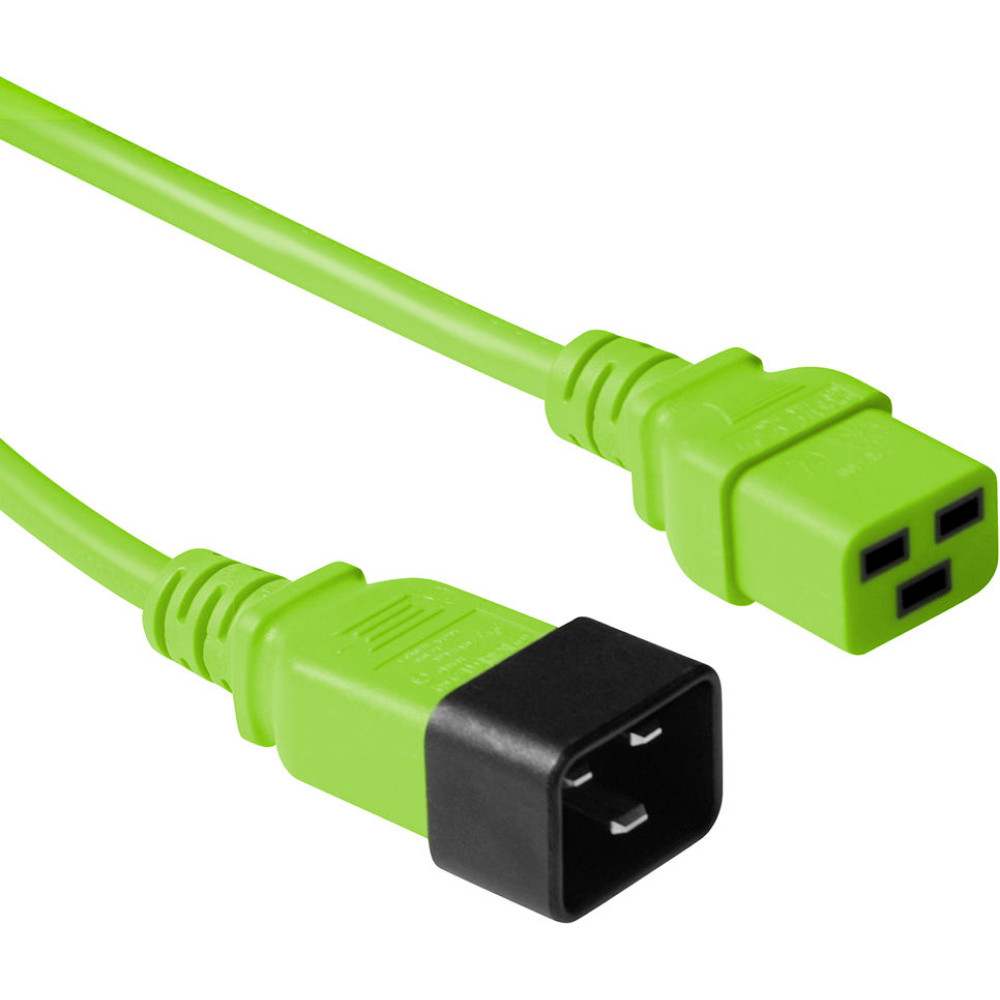 ACT POWERCORD C19-C20 GREEN  1.20M