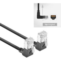 ACT CAT6A UFTP SL U/U-ANG BK 0.15M