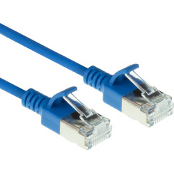ACT CAT6A U/FTP SLIMLINE BU 0.25M