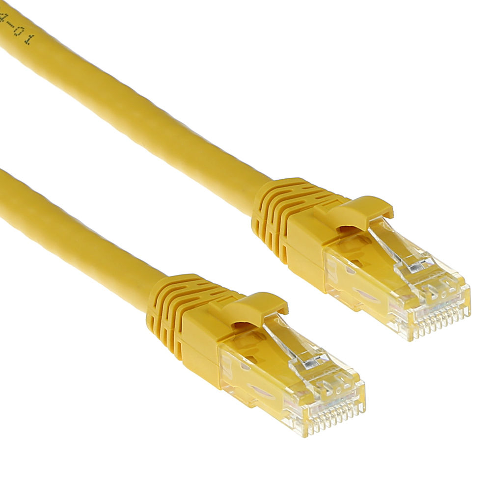 ACT CAT6A U/UTP SNAGLESS YL  0.50M