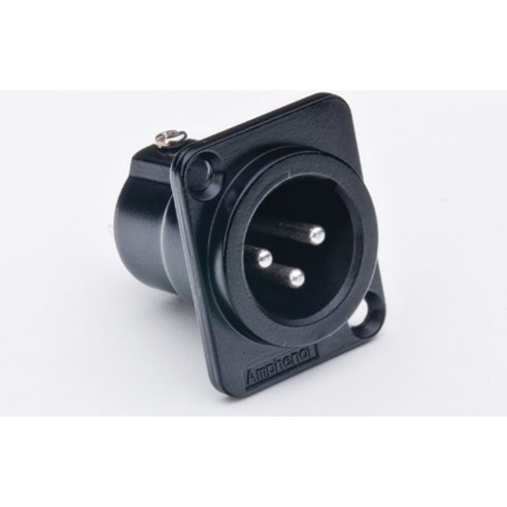 Amphenol XLR-3 AC CHASSIS MALE BK