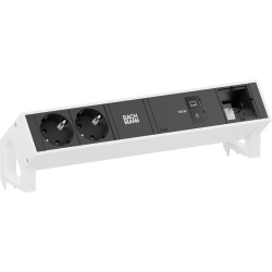 Bachmann DESK2 2xCEE7/3 1xUSB C/C 100W, 1xCM L=0.2m RAL9010