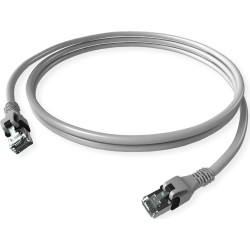 Easylan DualBoot PushPull IP20 Patchkabel, Cat.6 (Class E), grau, 2 m