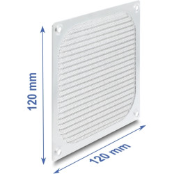 Delock Fan Grill 120 x 120 mm aluminum &ndash; fan dust filter with stainless steel filter mesh