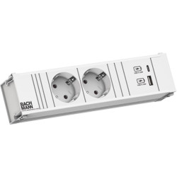 Bachmann CONI 2xCEE7/3 1xUSB A/C 22W 0.2m GST18 RAL9010