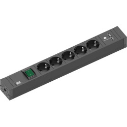 Bachmann CONNECT LINE 5xprotective contact, Switch USB A&A 15W