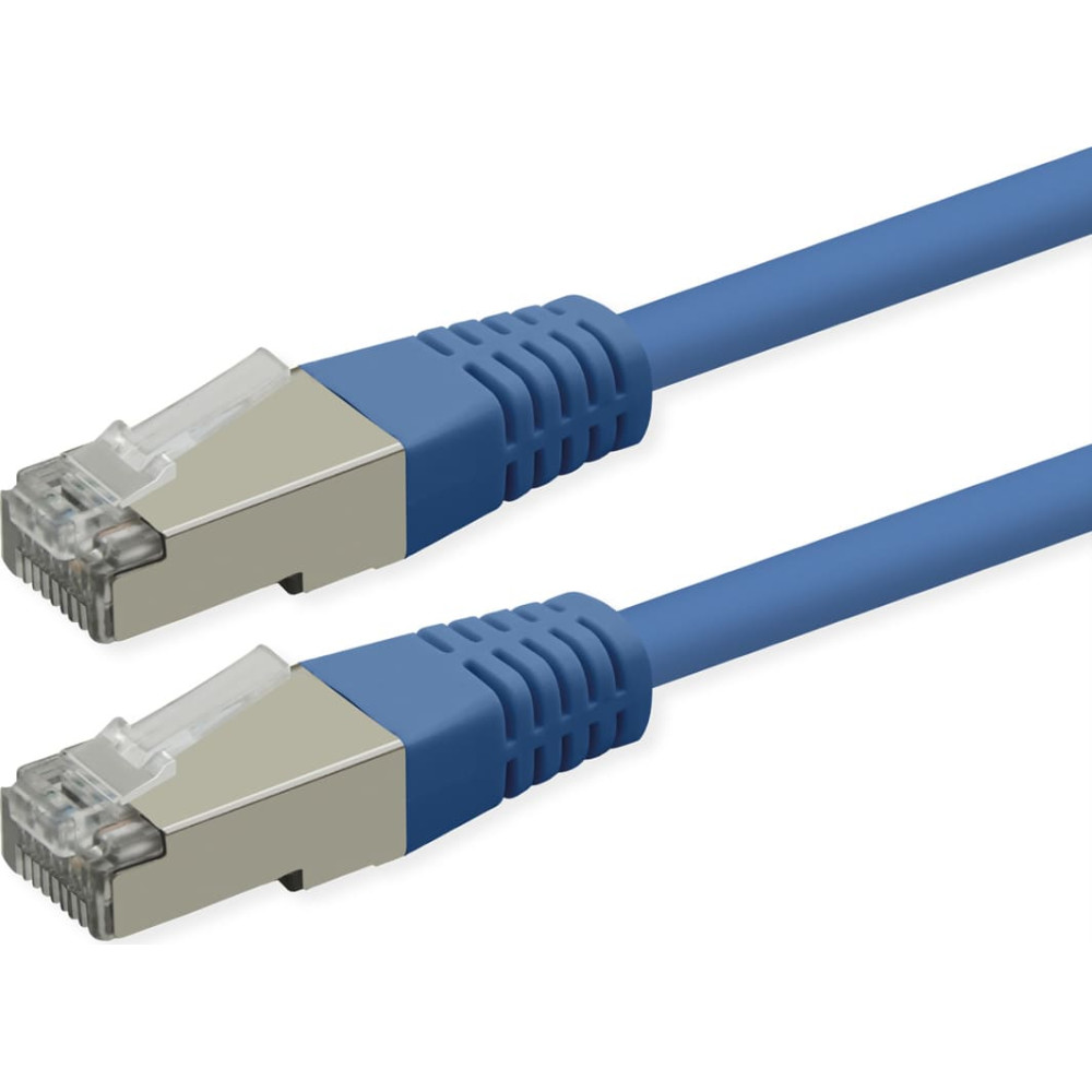 Roline S/FTP (PiMF) Patch Cord, Cat.6 (Class E), PoE, blue, 10 m