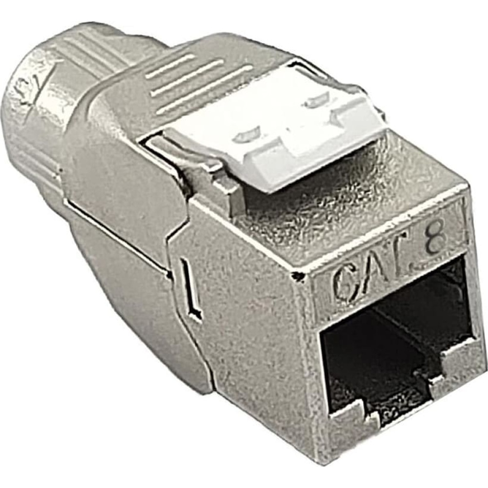 Roline Cat. 8.1 (Class I) Keystone, RJ-45, shielded, slim, tool-free, silver
