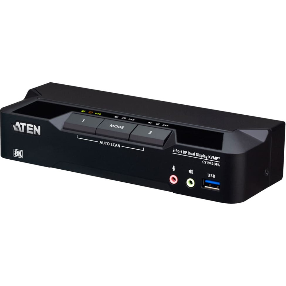 Aten CS1942DPA 2-Port USB 3.0 8K DP KVM, DUAL View