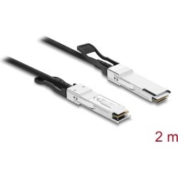 Delock Twinax Cable QSFP28 male to QSFP28 male 100 Gbps 2 m