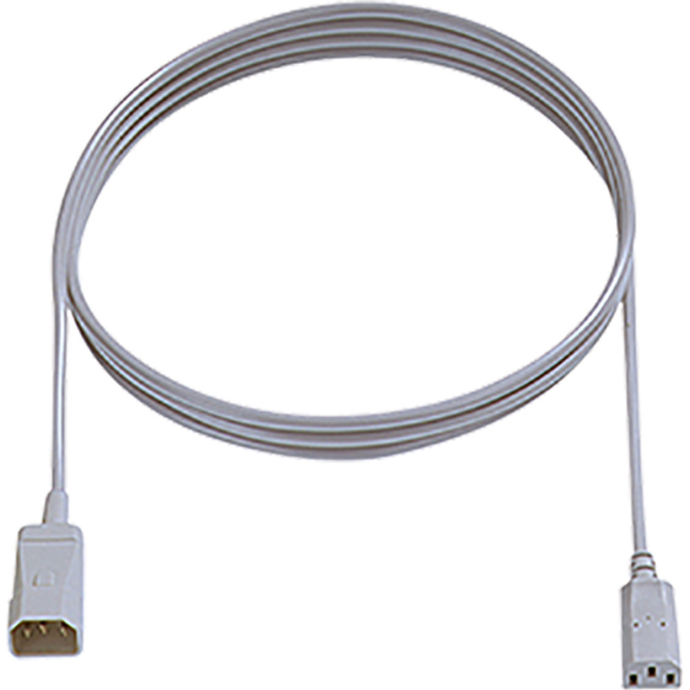 Bachmann Kaltger&auml;teverl&auml;ngerung H05VV-F 3G1,0mm&sup2;, C14 / C13, grau, 0,5 m