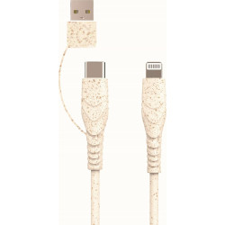 Biond BIO-CT-IP USB-C to Lightning & USB-A 3,5A Cable, 1,2 m