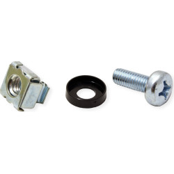 Schroff 19" Assembly Kit, Screw M6, Washer M6, Nut M6, 32 Pieces