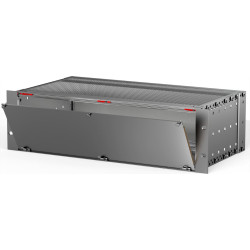 Schroff Front Panel Kit, Shielded, Bottom Hinged, 3 U, 84 HP, 2.5 mm, Al, Front Anodized, Rear Conductive