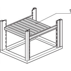 Schroff Eurorack Shelf, Stationary, for Universal Frame,  600W 500D