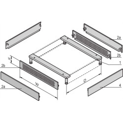 Schroff Varistar Side Trim for Plinth, 300D